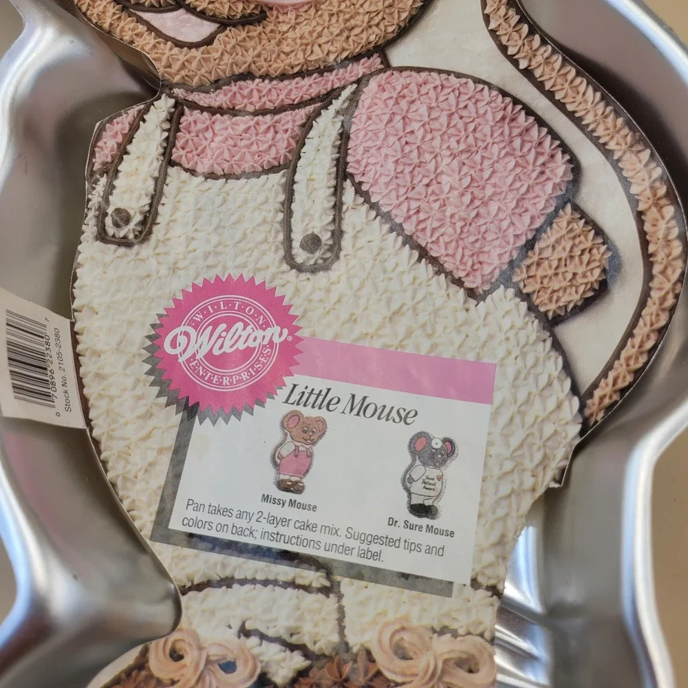 Wilton Little Mouse Cake Pan Vintage 1987 Aluminum Missy Dr Sure Mouse 2105-2380
